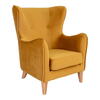 Campo Lænestol, Sennepsgul velour med træben 