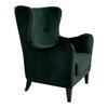 Campo Lænestol, Mørkegrøn velour med sorte ben 