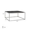 Sofabord Blackbone sølv 90x90 cm.