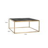 Sofabord Blackbone guld 90x90 cm.
