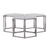 Sofabord Penta sølv, sæt af 3 stk.