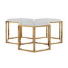 Sofabord Penta guld, sæt af 3 stk.