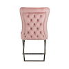 Stol Scarlett pink fløjl, sølv