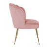 Stol Pippa pink fløjl, guld