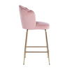 Barstol Pippa Pink, Velvet guld