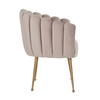Stol Farah Khaki Velvet, børstet guld