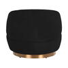 Swivel lænestol Teddy Black Teddy / Børstet Guld