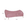 Sofa Cosette 3-Seats Pink Velvet / Guld