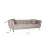 Sofa Huxley Khaki Velvet / Børstet Guld