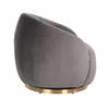 Swivel lænestol Jago Stone Velvet / Børstet Guld