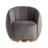 Swivel lænestol Jago Stone Velvet / Børstet Guld