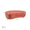 Sofa Waylon Pink Velvet + Ribben