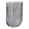 Vase U-form i smoked glas