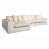 Sofa Alcazar 3 seater + lounge left/right white chenille -