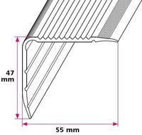 55x46 mm. Vinkel med riller - midthullet 