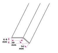 6-9 mm. overgangsprofil med næb - u/huller