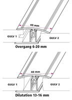 40 mm. Multi Overgangsprofil til parketgulv - kliksystem 