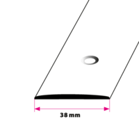 38 mm. buet overgangsprofil - midthullet