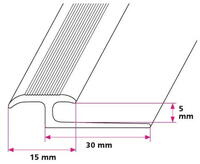 5 mm. dilatationsprofil - midthullet 