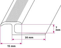 7 mm. dilatationsprofil - midthullet 