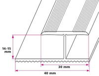 14-15 mm. dilatationsskinne - sidehullet 