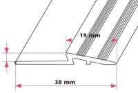 3 mm. afslutningsprofil - midthullet 