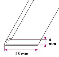 4 mm. klemmeprofil - u/huller 