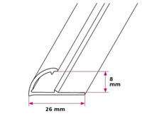 8 mm. klemmeprofil - midthullet 