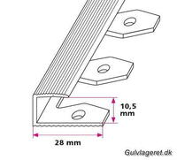 11 mm. Flexafslutning med lomme - midthullet 
