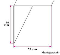 50x50 mm. vinkelprofil - u/huller 