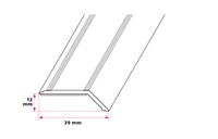 10-13 mm. overgangsprofil med næb - selvklæbende 