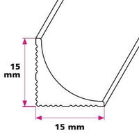 Hulkehlliste 15 x 15 mm 