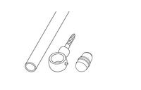 11 mm. endeknop, Messing 