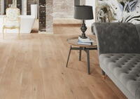 Trægulv - Eg Plank, Banana, Børstet Hvid matlak