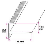 Trappeafslutning 10,5- 15,5 mm - midthullet