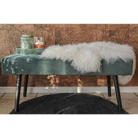 Skiby Bænk i mørkegrøn velour - UDSOLGT TIL UGE 9