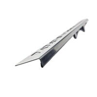 Click'n Tile afslutningsliste i rustfri stål