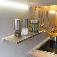 Rustfri stål hylde til klinker