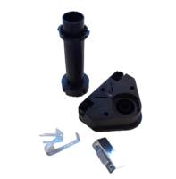 Køkken Sokkelben - sort plast