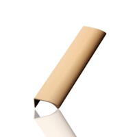 Edge børstet Messing greb 200 mm.